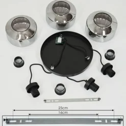 Suspension Gondim Noir, 3 lumières