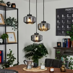 Suspension Gondim Noir, 3 lumières