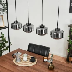 Suspension Gondim Noir, 4 lumières