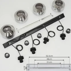 Suspension Gondim Noir, 4 lumières