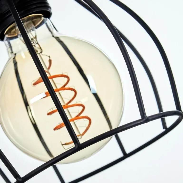 Suspension Gondo Brun, Noir, 3 lumières