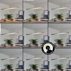 Suspension Goun LED Nickel mat, 2 lumières