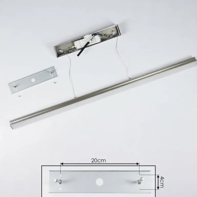 Suspension Goun LED Nickel mat, 2 lumières