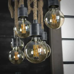 Suspension GRAAUW Brun, Gris, 7 lumières