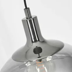 Suspension Graneros Nickel mat, Noir, 1 lumière