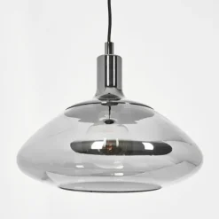 Suspension Graneros Nickel mat, Noir, 1 lumière