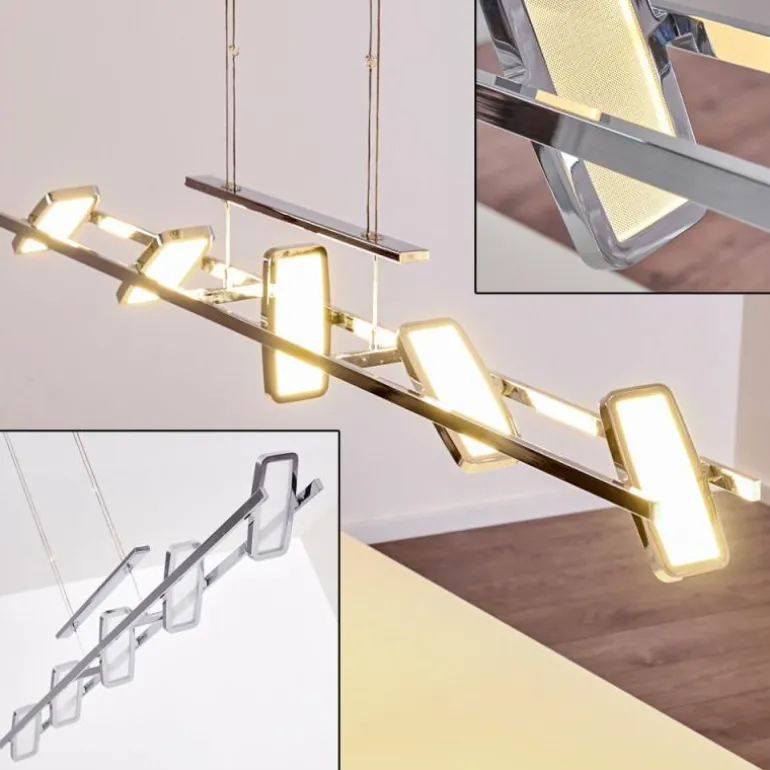 Suspension Gravendal LED Chrome, 5 lumières