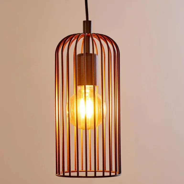 Suspension Gresso Noir, 6 lumières