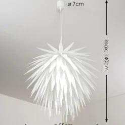 Suspension Grinder Blanc, 1 lumière