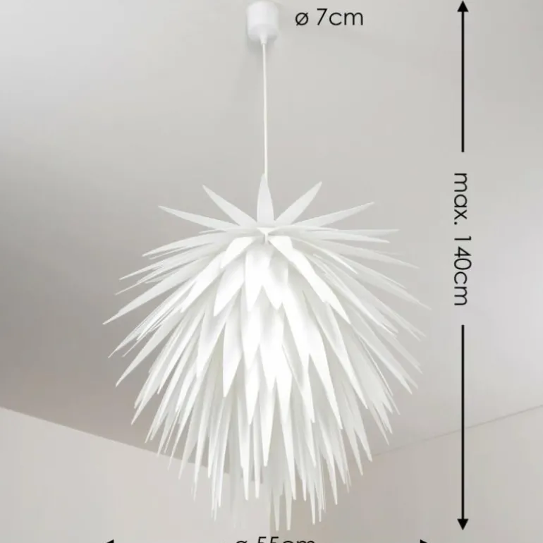 Suspension Grinder Blanc, 1 lumière