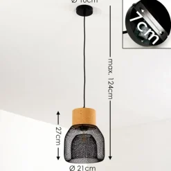 Suspension Grongroft Brun, Noir, 1 lumière