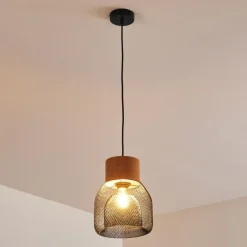 Suspension Grongroft Brun, Noir, 1 lumière