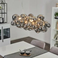 Suspension Guabas Chrome, 8 lumières