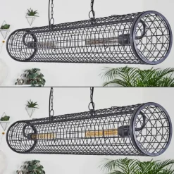 Suspension Gullvik Argent Oxydé, 2 lumières