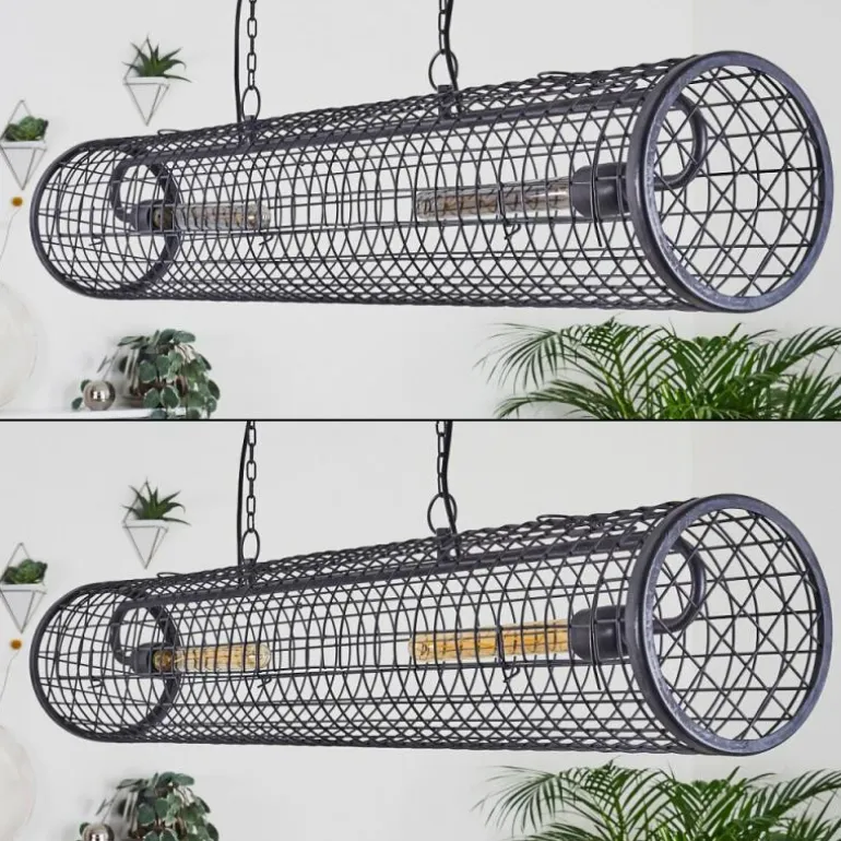 Suspension Gullvik Argent Oxydé, 2 lumières