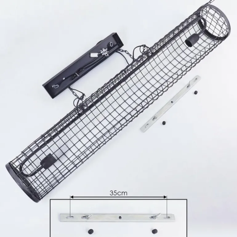 Suspension Gullvik Argent Oxydé, 2 lumières