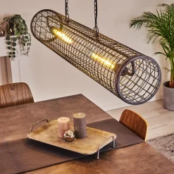 Suspension Gullvik Argent Oxydé, 2 lumières