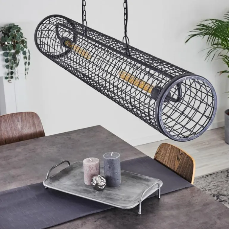 Suspension Gullvik Argent Oxydé, 2 lumières