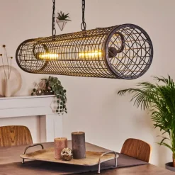 Suspension Gullvik Argent Oxydé, 2 lumières