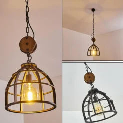 Suspension Haervej Noir, 1 lumière