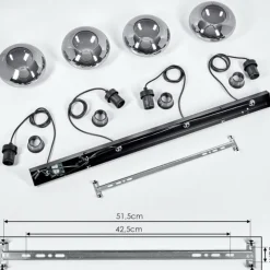 Suspension Haikala Noir, 4 lumières