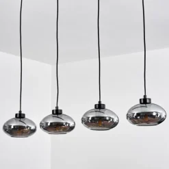 Suspension Haikala Noir, 4 lumières