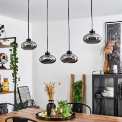 Suspension Haikala Noir, 4 lumières