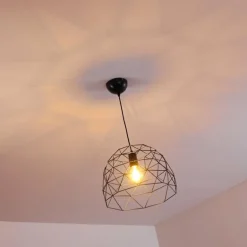 Suspension Hajom Noir, 1 lumière