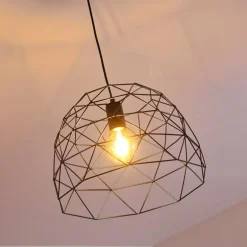 Suspension Hajom Noir, 1 lumière