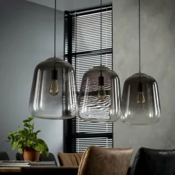 Suspension Harderhaven Acier brossé, 3 lumières
