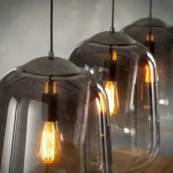 Suspension Harderhaven Acier brossé, 3 lumières