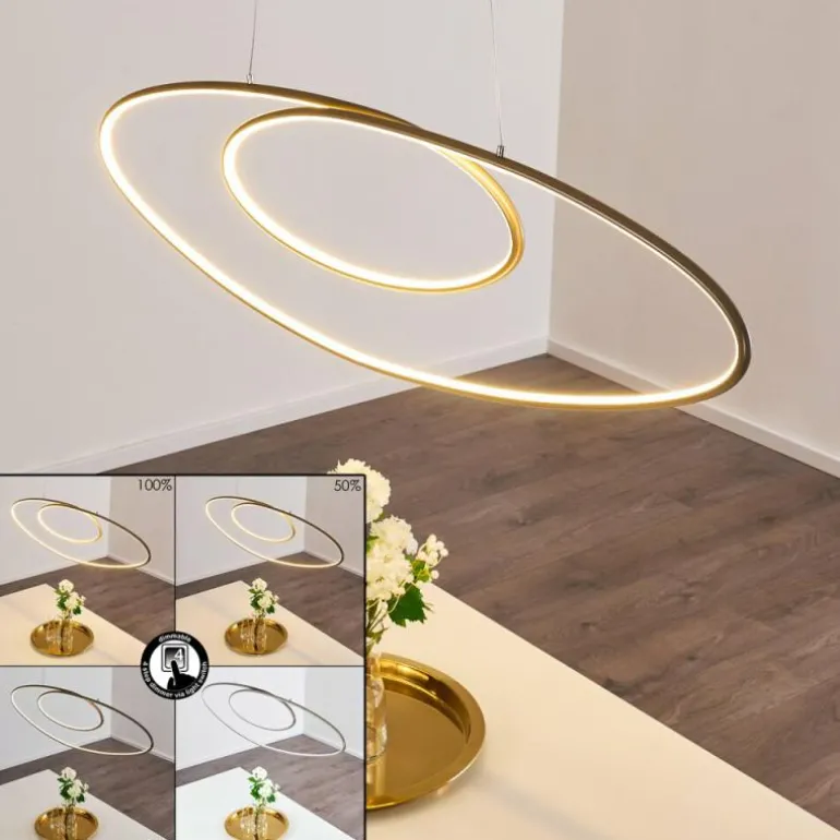 Suspension Harpeth LED Nickel mat, 1 lumière