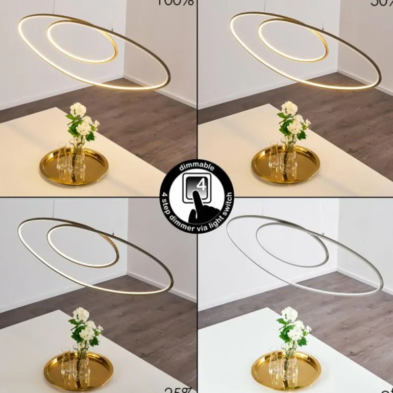 Suspension Harpeth LED Nickel mat, 1 lumière