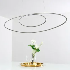 Suspension Harpeth LED Nickel mat, 1 lumière