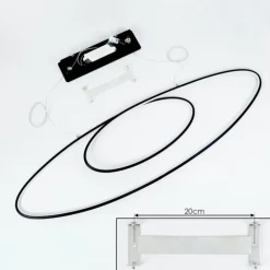 Suspension Harpeth LED Noir, 1 lumière