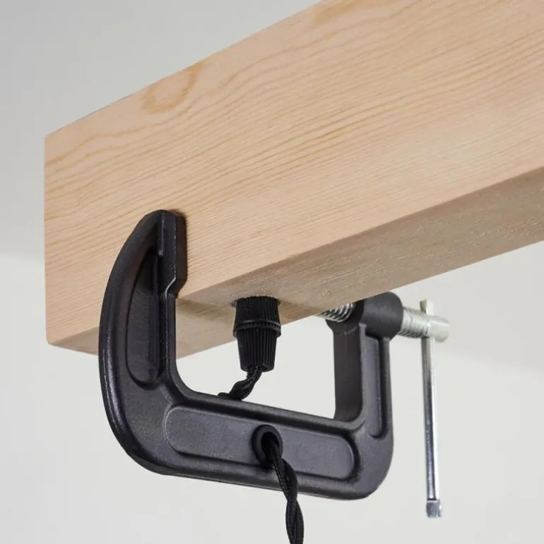 Suspension Hautahi Bois clair, Noir, 4 lumières