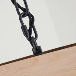 Suspension Hautahi Bois clair, Noir, 4 lumières