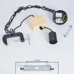 Suspension Hautahi Bois foncé, Noir, 1 lumière