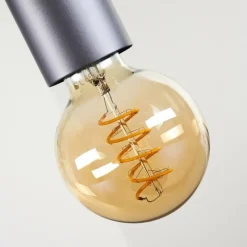 Suspension Hautahi Bois foncé, Noir, 4 lumières