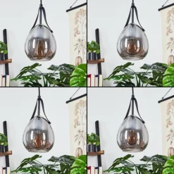 Suspension Hocker Noir, 1 lumière