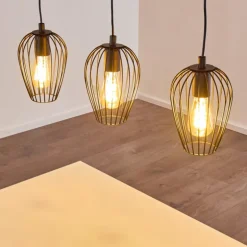 Suspension Hodges Noir, 3 lumières