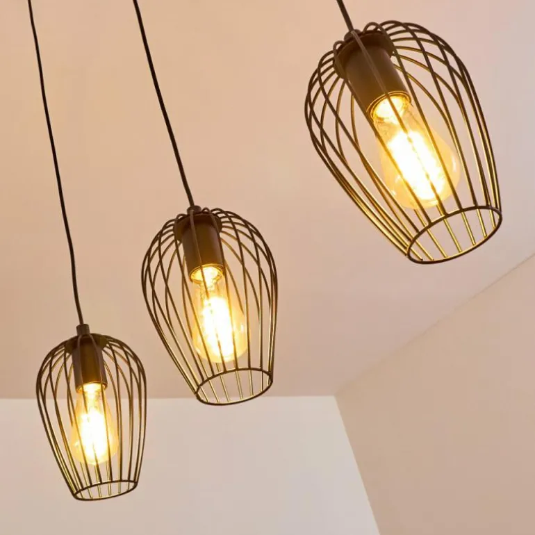 Suspension Hodges Noir, 3 lumières