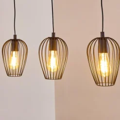 Suspension Hodges Noir, 3 lumières