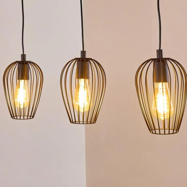 Suspension Hodges Noir, 3 lumières