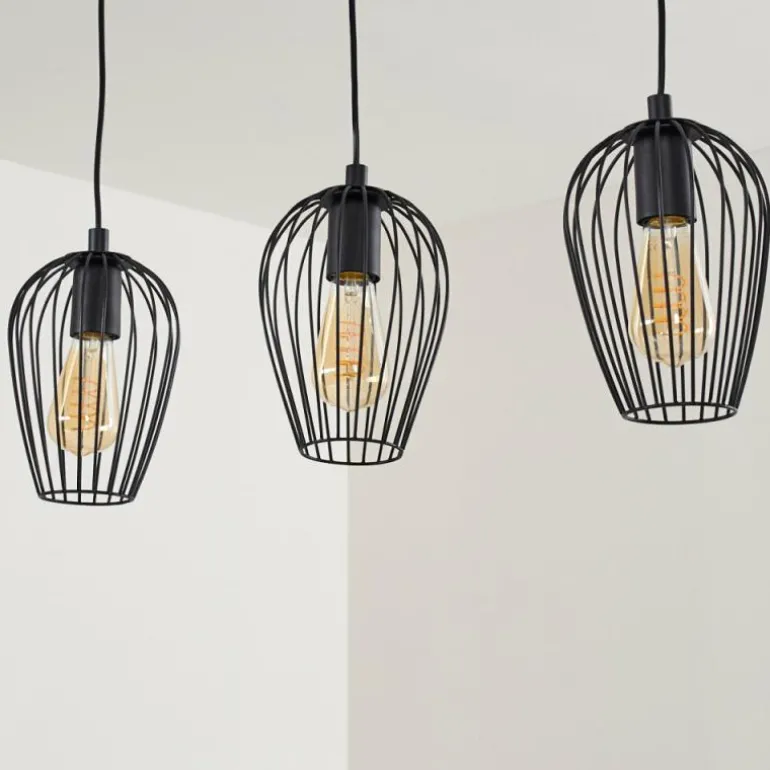 Suspension Hodges Noir, 3 lumières