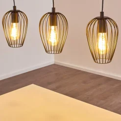 Suspension Hodges Noir, 3 lumières