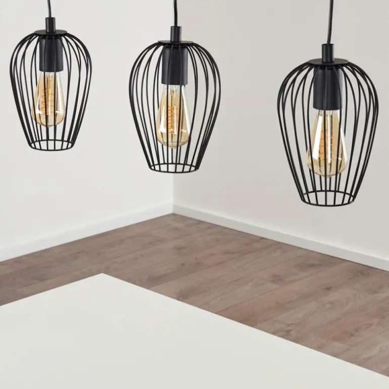 Suspension Hodges Noir, 3 lumières