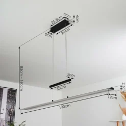 Suspension Hogana LED Anthracite, 1 lumière