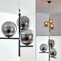 Suspension Hogatza Noir, 3 lumières