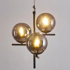 Suspension Hogatza Noir, 3 lumières